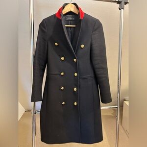 Fabulous “Zara Woman” Black Wool Double-Breasted Coat